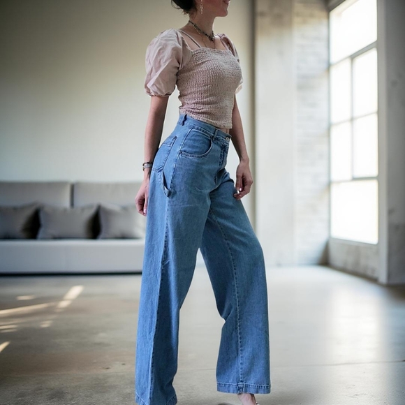 Old Navy Denim - Old Navy Vintage 70s Loose Fit Wide Leg Jeans